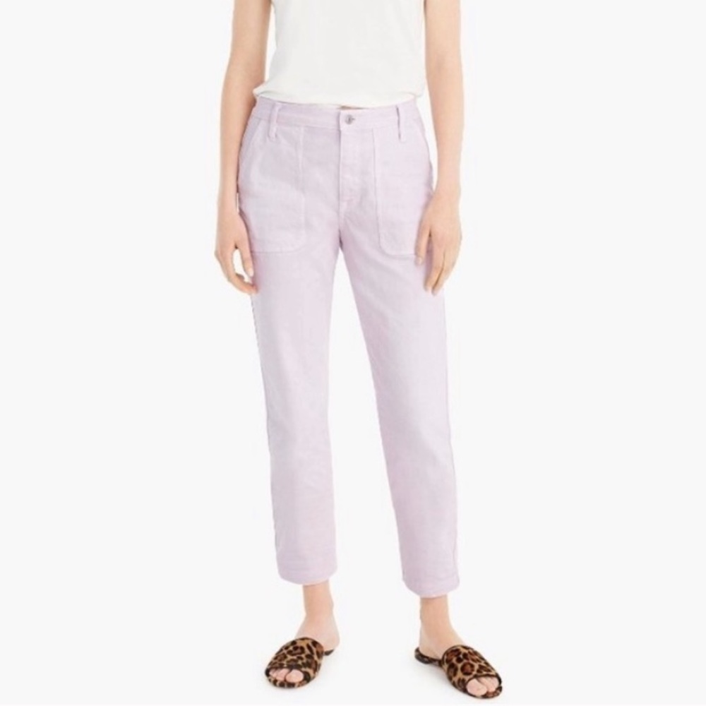 J. Crew Straight-leg crop jean garment-dyed denim